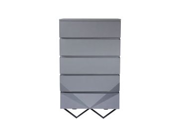 Duke Modern Grey & Black Gun Chrome Chest