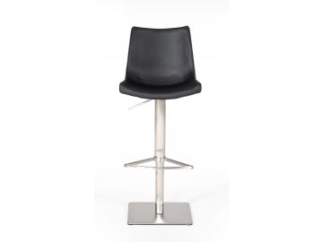 Aaron - Modern Black Eco-Leather Bar Stool