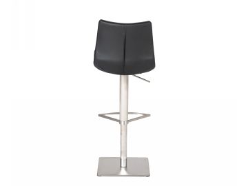 Aaron - Modern Black Eco-Leather Bar Stool