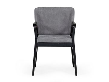 Escot - Modern Grey & Black Dining Chair (Set of 2)