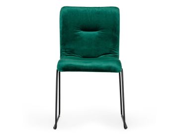 Yannis - Modern Green Fabric Dining Chair (Set of 2)