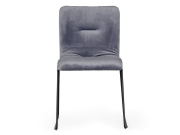 Yannis - Modern Grey Fabric Dining Chair (Set of 2)