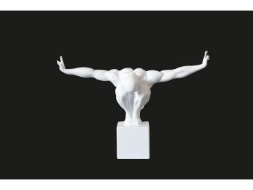 Modern White Diver Sculpture