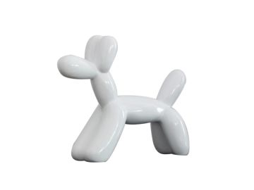 Modern White Balloon Dog Sculpture