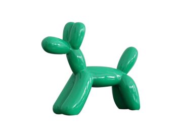 Modern Green Balloon Dog Sculpture