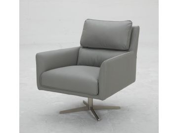 Sean - Modern Grey Eco-Leather Lounge Chair