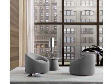 Frontier - Glam Grey Fabric Accent Chair