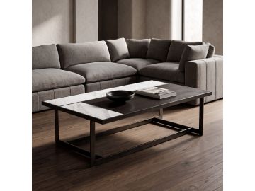 Fargo - Modern Ceramic & Grey Walnut Coffee Table