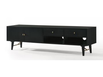 Bonfoy - Modern Black Ash TV Stand