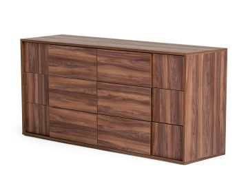 Asus - Italian Modern Walnut Dresser