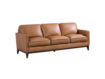 Naylor - Modern Brown Italian Leather Split Sofa