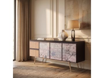 Phelan - Modern Smoked Ash & Brass Buffet