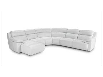 780 Modern White Italian Leather Sectional Sofa 
