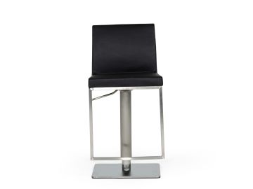 Folsum - Modern Black & Brushed Stainless Steel Bar Stool