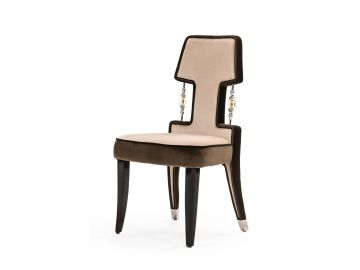 Alston - Transitional Off-White Chenille Fabric Dining Chair (Set of 2)