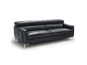 Natalia - Modern Black Leather Sofa