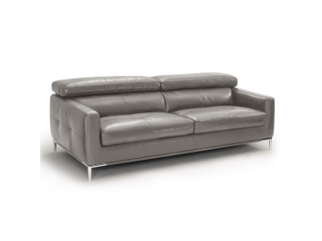 Natalia - Modern Dark Grey Leather Sofa
