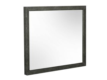 Howard - Modern Shagreen Grey Leatherette Mirror