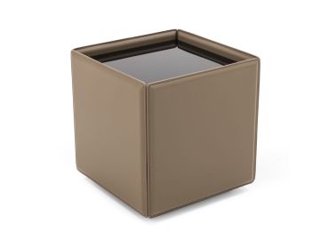 Vargas - Modern Beige Leatherette End Table