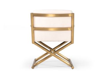 Haxtun - Modern Cream Sherpa Accent Chair