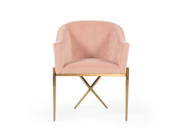 Mancos - Modern Pink Velvet Accent Chair