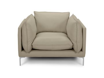 Harvest - Modern Taupe Full Leather Chair