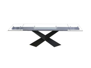 Scott - Modern Extendable Glass Dining Table