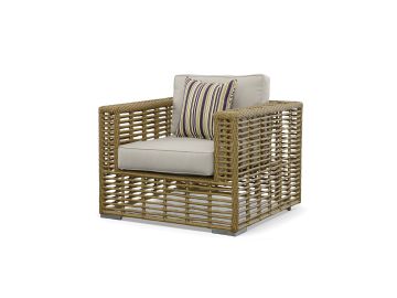 Ko Tao - Outdoor Beige + Wicker Lounge Chair