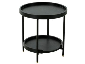 Mitchell - Black Iron Round End Table