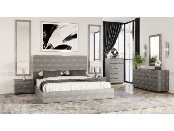 Dynasty - Eastern King Modern Shagreen Bedroom Set