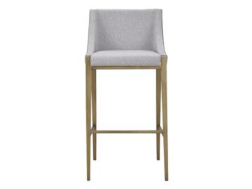 Fairview - Contemporary Grey + Brass Bar Stool