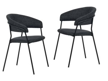 Marlynn - Modern Dark Grey Dining Chair Set of 2