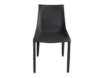 Halo - Modern Grey Saddle Leather Dining Chair (Set of 2)