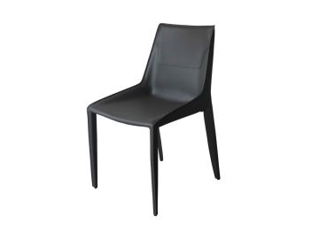 Halo - Modern Grey Saddle Leather Dining Chair (Set of 2)