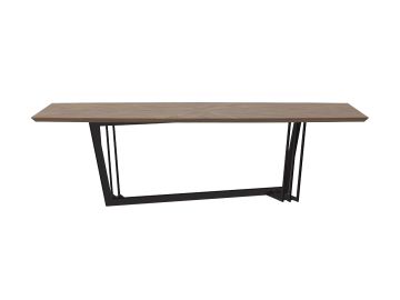 Gilroy - Modern Walnut and Black Dining Table