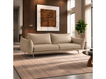 Saint Tropez - Modern Italian Beige Leather Sofa