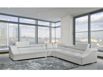 8002 Modern Bonded Leather Sectional Sofa