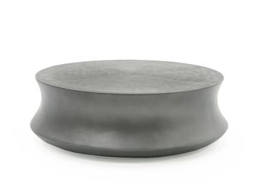 Airdrie - Modern Antique Grey Small Round Coffee Table