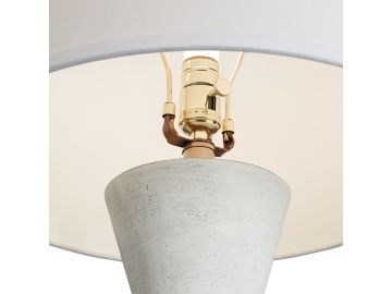 Genoa - White Two Tone with Metal Ban Table Lamp