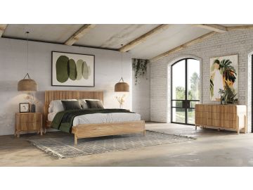 Mikala - Modern Natural Oak Bedroom Set