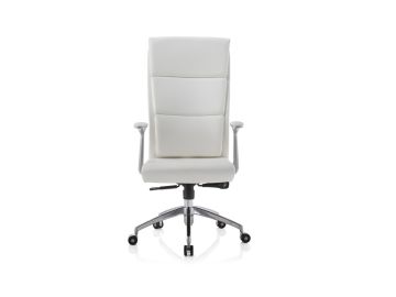 Ellison Modern White High-Back Office Chair