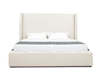 Byrne - Modern Off White Fabric Bed