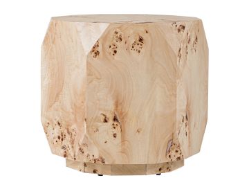 July - Modern Mapa Burl Round End Table