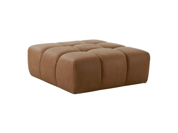 Everest - Modern Brown Leather Ottoman
