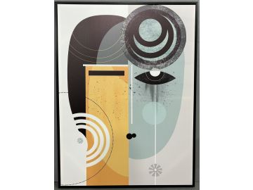 VIG23017 - 35 X 47 Black Framed Painting