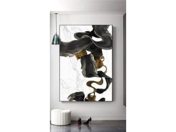 VIG23028 - 47 X 59 Black Framed Painting
