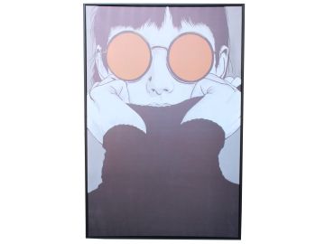 VIG23036 - 39 X 59 Black Framed Painting