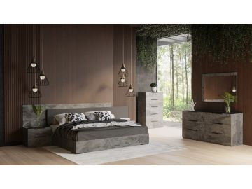 Ferrara - Modern Volcano Oxide Grey Bedroom Set