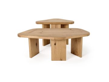 Jack - Modern Natural Wood Coffee Table Set