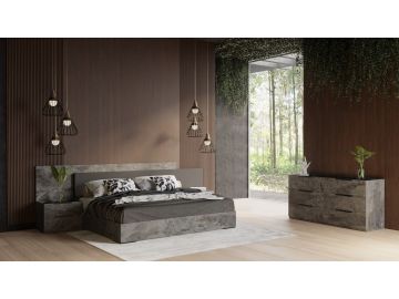 Ferrara - Modern Volcano Oxide Grey 4-Piece Bedroom Set